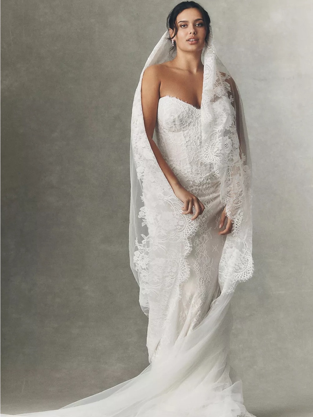 Watters Alencon Lace Cathedral Veil